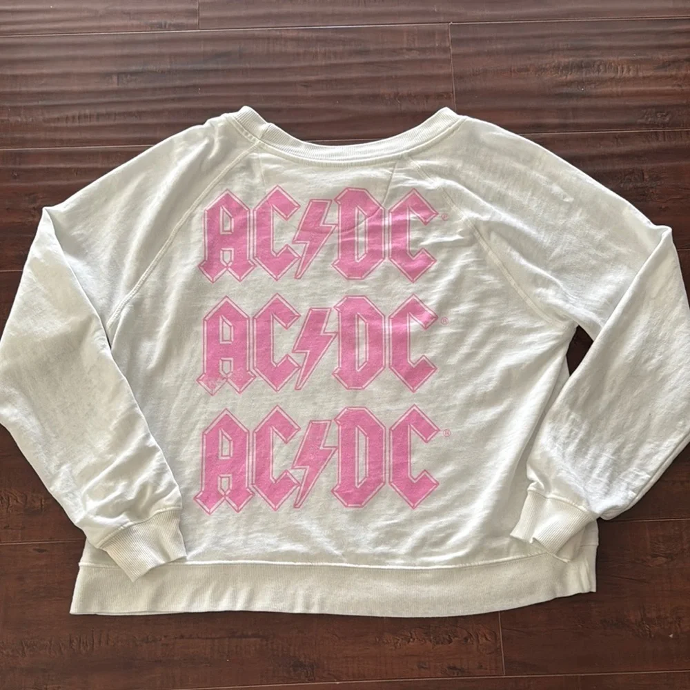 Recycled Karma AC/DC Bolt Rock Out Sweatshirt, Oversized, Like New! - Picture 9 of 11